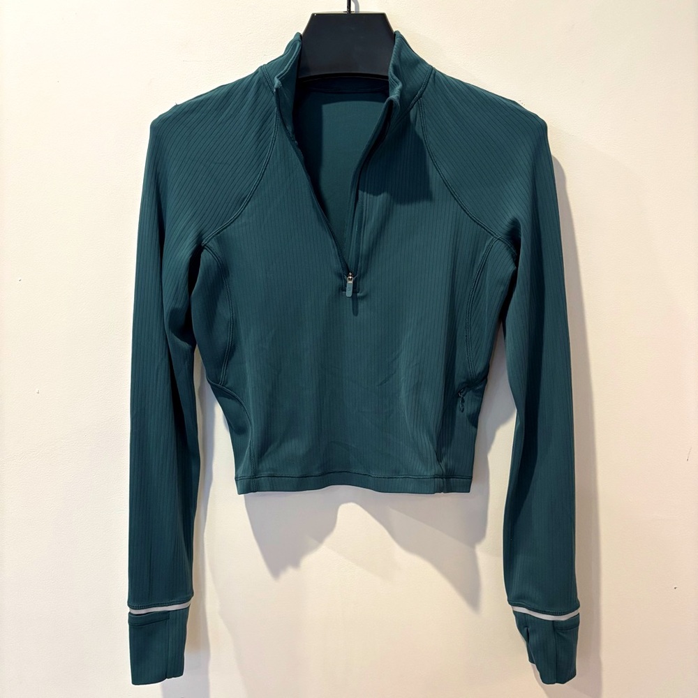 Lululemon It’s Rulu Run Cropped Half Zip *Ribbed - Picture 3 of 6